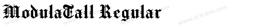 ModulaTall Regular字体转换